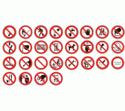 Заборонні знаки пожежної безпеки