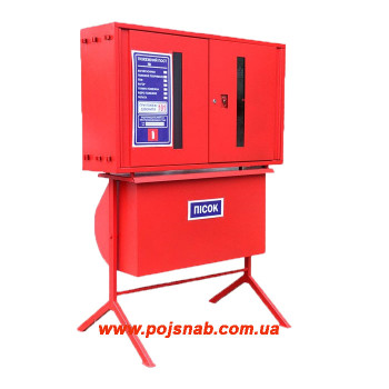 Стенд пожежний закритого типу з перекидним ящиком