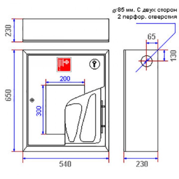 Шафа пожежна ШПК-310 ВОБ