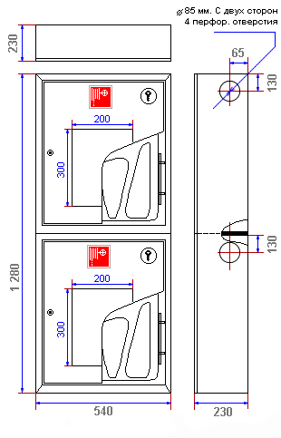 Характеристики пожежної шафи ШПК-321 НОК