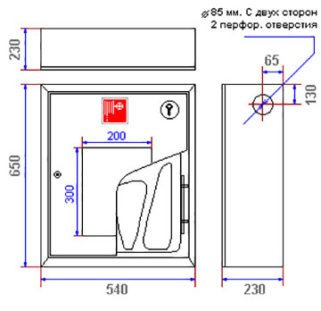 Характеристики пожежної шафи ШПК-310